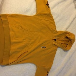 Zumiez Tops - yellow hoodie with roses Zumiez Tops - yellow hoodie with roses
